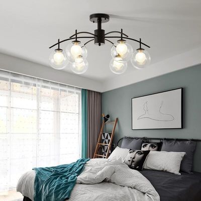 Simple Style G9 Glass Ball Pendant Chandelier Living Room Modern Rustproof