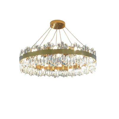110V 240V E12 E14 Brushed Stainless Steel Entryway Chandelier Lighting For Dining Room