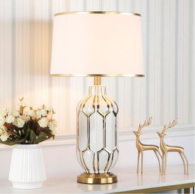4000K 6000K White Ceramic Table Lamps For Living Room D360*H650 LED Desk Light