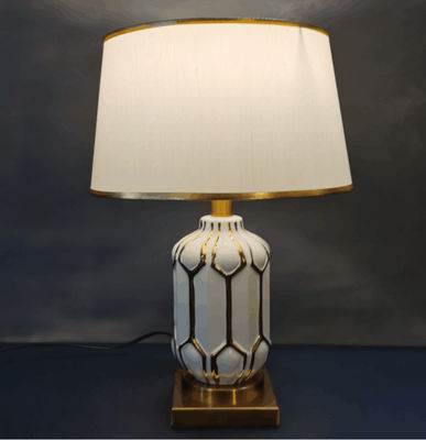 4000K 6000K White Ceramic Table Lamps For Living Room D360*H650 LED Desk Light