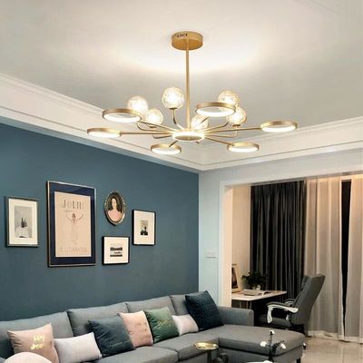 Multiple Clear Glass Ball Modern Pendant Light AC110V To 250V Strong Light Transmission