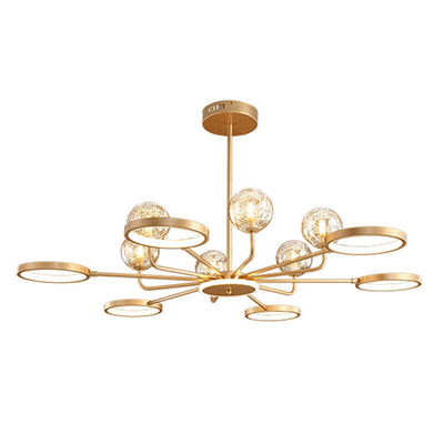 Multiple Clear Glass Ball Modern Pendant Light AC110V To 250V Strong Light Transmission