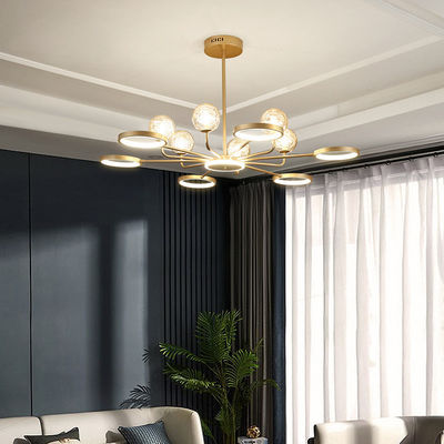 Multiple Clear Glass Ball Modern Pendant Light AC110V To 250V Strong Light Transmission
