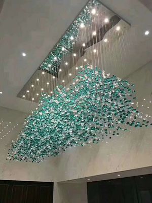 E14 E12 E27 Modern Crystal Chandelier SS304 Large Hotel Chandelier For Foyer