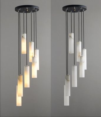 AC265V Contemporary Kitchen Modern Decorative Lamps Natural Marble Alabaster Ceiling Lamp