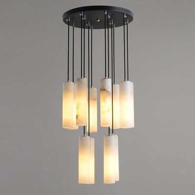 AC265V Contemporary Kitchen Modern Decorative Lamps Natural Marble Alabaster Ceiling Lamp