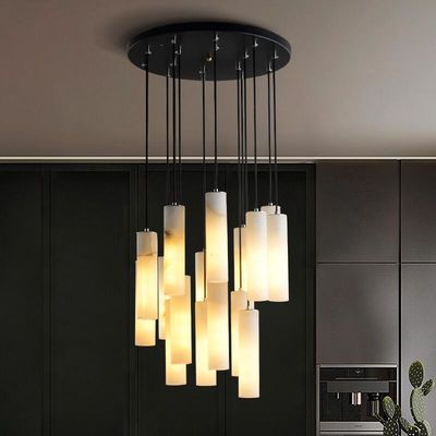 AC265V Contemporary Kitchen Modern Decorative Lamps Natural Marble Alabaster Ceiling Lamp