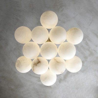 Spanish Style Dining Room Copper Alabaster Pendant Chandelier Lighting 100lm/W