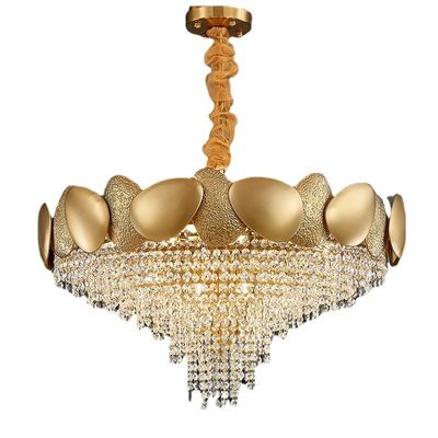 D60*H40cm E14 Luxury Pendant Lights 4000K Large Round Crystal Chandelier