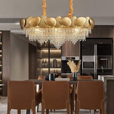 D60*H40cm E14 Luxury Pendant Lights 4000K Large Round Crystal Chandelier