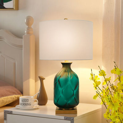 Changeable Color Green Ceramic Modern Table Lamps For Bedroom 500lm 550lm