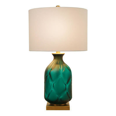 Changeable Color Green Ceramic Modern Table Lamps For Bedroom 500lm 550lm
