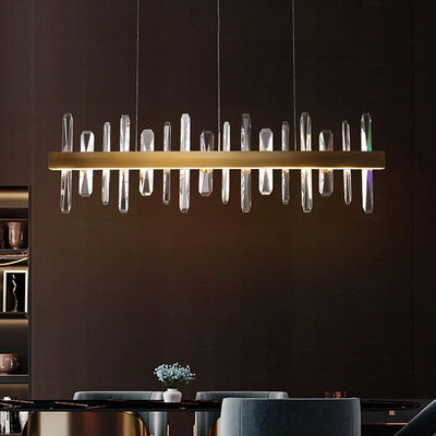 Geometric Stainless Crystal Luxury Pendant Light Fixtures High End ODM