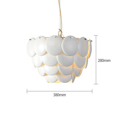 White Ceramic Iron Modern Crystal Chandelier E14 Lamp 8 To 20m2