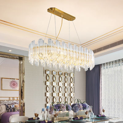 Electroplating Gold Luxury Pendant Lights 3000k To 6500K Crystal Round Light