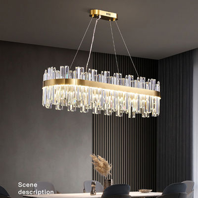 Tricolor Round Shape Chandelier Crystal Ceiling Light Fixture With Metal Ceiling Plate