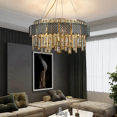 Anti Corrosion Smoked Glass Modern Crystal Chandelier AC110V- 240V