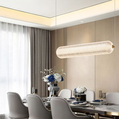 Customized Tricolor Modern LED Acrylic Chandelier Ceiling Lamp Diamond Shaped Lampshade