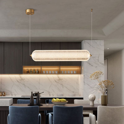 Customized Tricolor Modern LED Acrylic Chandelier Ceiling Lamp Diamond Shaped Lampshade