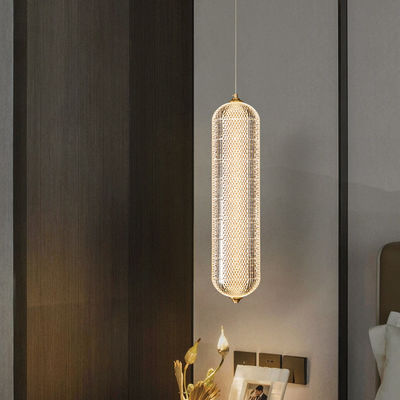 Customized Tricolor Modern LED Acrylic Chandelier Ceiling Lamp Diamond Shaped Lampshade