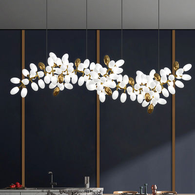 All Copper High End Pendant Lights Stamping White Alabaster Hanging Light Fixtures