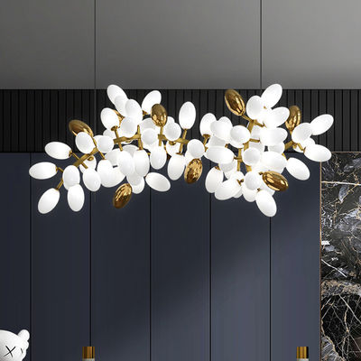 All Copper High End Pendant Lights Stamping White Alabaster Hanging Light Fixtures