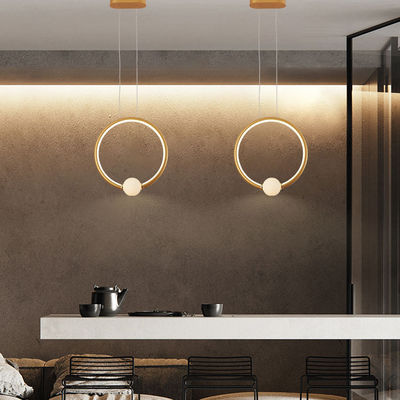 Lightweight Simple Kitchen Island Modern Ring Chandelier LED Pendant Circle Lights 19W 25w