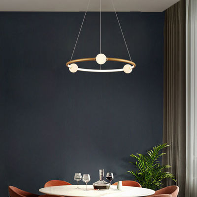 Nordic Simple Gold Paint Scrub Ring Chandelier Modern Pendant Light ODM AC110V