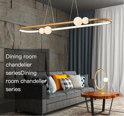 Nordic Simple Gold Paint Scrub Ring Chandelier Modern Pendant Light ODM AC110V
