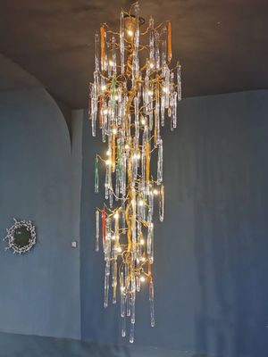Customized Colored Glass Pendant Lamp 110V-240V Easy To Clean