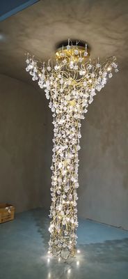 Vertical Ceiling Lights Metal Chandeliers Customized Pendant Lamp 240V G9 ODM