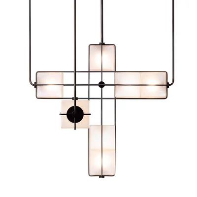 Crystal Sand White Led Ceiling Lights 24W 48W 72W Bar Cafe Custom Pendant Light