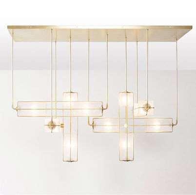 Crystal Sand White Led Ceiling Lights 24W 48W 72W Bar Cafe Custom Pendant Light