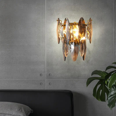 Living Room Bedside Modern Crystal Chandelier Wall Sconces Lights 25*16*33cm