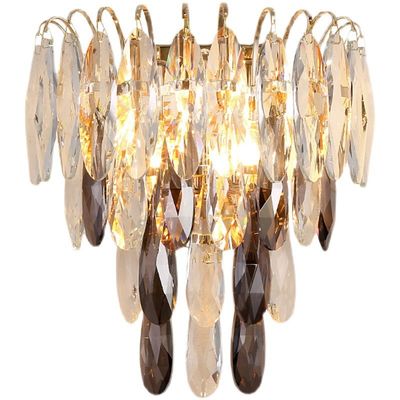 22*28cm Contemporary Glass Wall Sconces K9 Crystal Led Wall Lights