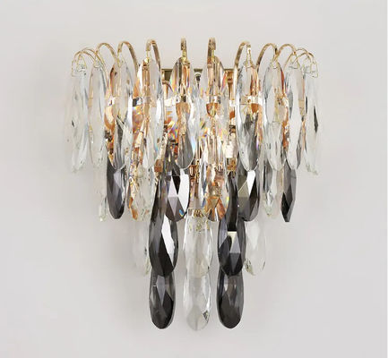 22*28cm Contemporary Glass Wall Sconces K9 Crystal Led Wall Lights