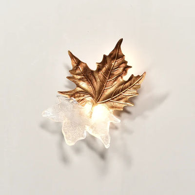 Maple Leaf Contemporary Wall Sconces For Living Room ODM 220V