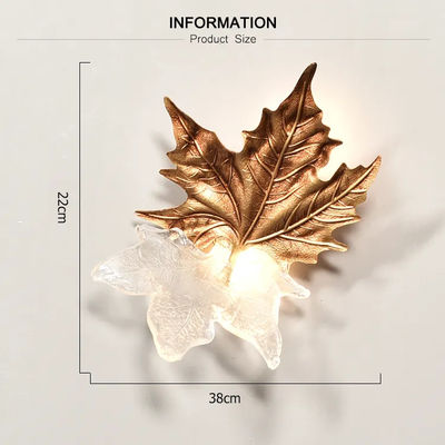 Maple Leaf Contemporary Wall Sconces For Living Room ODM 220V