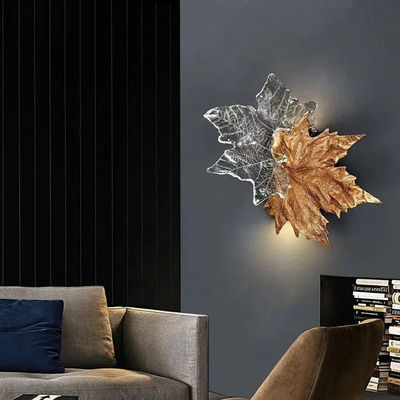 Maple Leaf Contemporary Wall Sconces For Living Room ODM 220V
