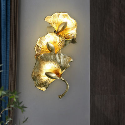 19*35*17cm Brass Indoor Modern Copper Wall Lights G4 5m2 To 10m2
