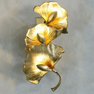 19*35*17cm Brass Indoor Modern Copper Wall Lights G4 5m2 To 10m2