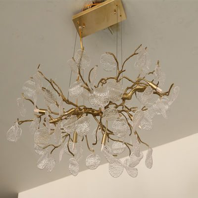 Metal / Wood / Glass / Fabric Custom Pendant Light With E27 / E26 / B22 Lamp Holder