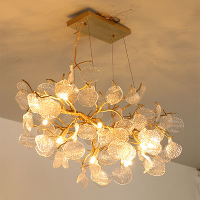 Metal / Wood / Glass / Fabric Custom Pendant Light With E27 / E26 / B22 Lamp Holder