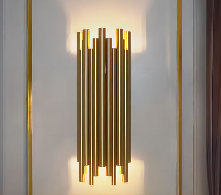 Creative Design Modern Gold Tube LED Wall Sconces For Living Room
