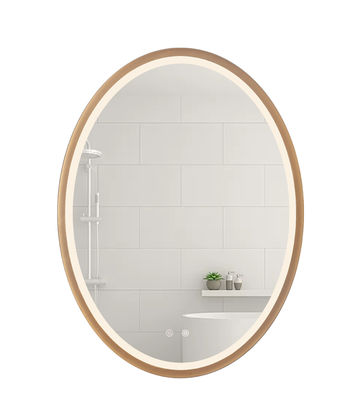 600*800MM Aluminum Frame Oval Bathroom Mirror Clear Reflection Effect