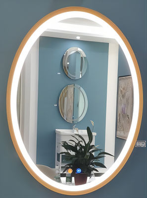 600*800MM Aluminum Frame Oval Bathroom Mirror Clear Reflection Effect