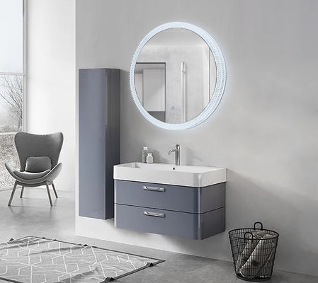Acrylic Frame Iron LED Bathroom Mirror Light 6500K 24W