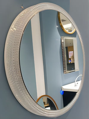 Acrylic Frame Iron LED Bathroom Mirror Light 6500K 24W