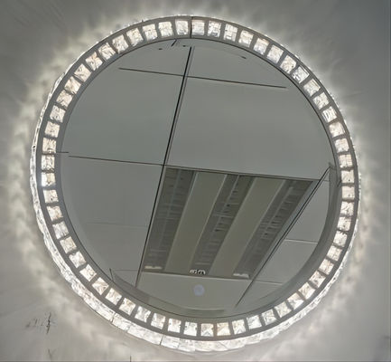 Stainless Steel LED Crystal Effect Mirror Crystal Vanity Mirror With Lights