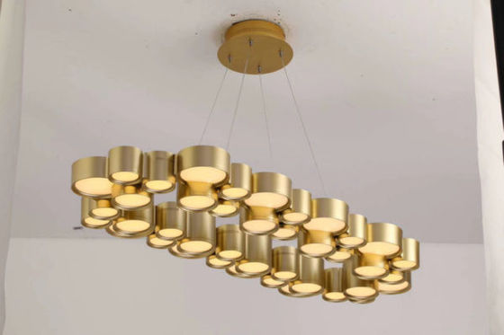 LED Acrylic Gold Resin Creative Chandelier Csutom Color 3000 - 6000K